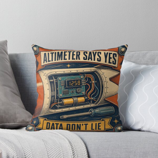 Item preview, Altimeter Says Yes Cohete Computadora de Vuelo Bahía Electrónica Placa Retro designed and sold by BoosterShop.