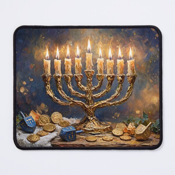 Item preview, Glowing Menorah with Dreidels designed and sold by Savannah Gibbs.