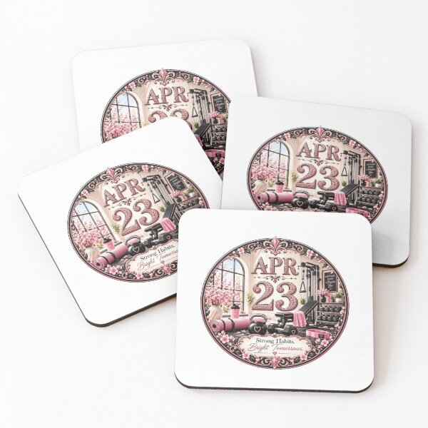 Item preview, April 23 Birthday Fitness Design | Pink Gym Workout Gift designed and sold by LunaMoments.