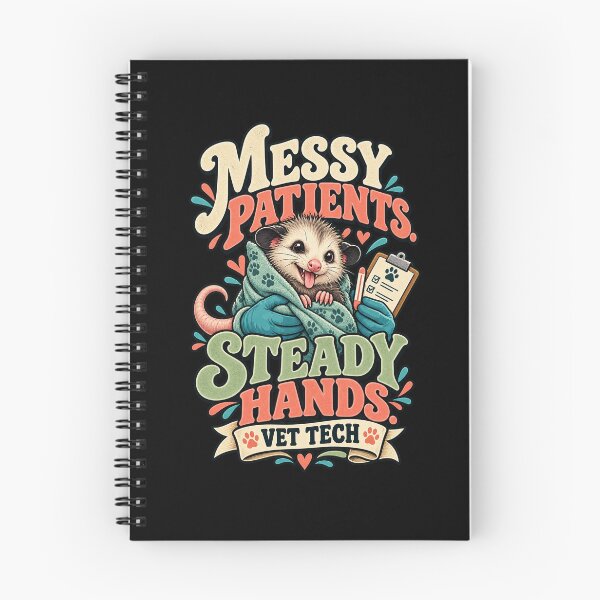 Item preview, Messy Patients Steady Hands - Vet Tech Opossum designed and sold by MOTIFOLK.