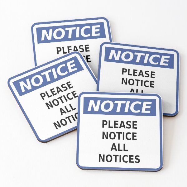 Item preview, Notice: Please Notice All Notices designed and sold by Karate Octopus.