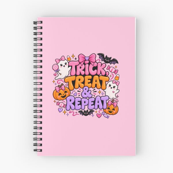 Item preview, Cute Pink Halloween Trick Treat Repeat designed and sold by ThatGirlToon.
