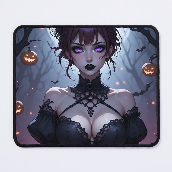 Item preview, Hot Halloween Anime Babe Goth Mommy Waifu Woman designed and sold by Your New Fixation.