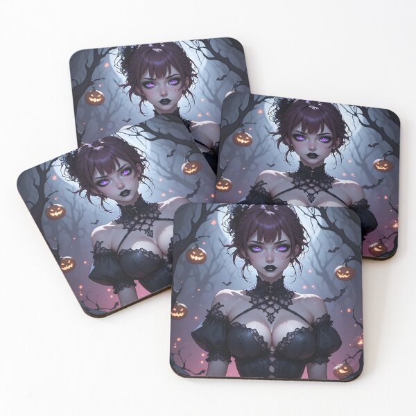 Item preview, Hot Halloween Anime Babe Goth Mommy Waifu Woman designed and sold by Your New Fixation.
