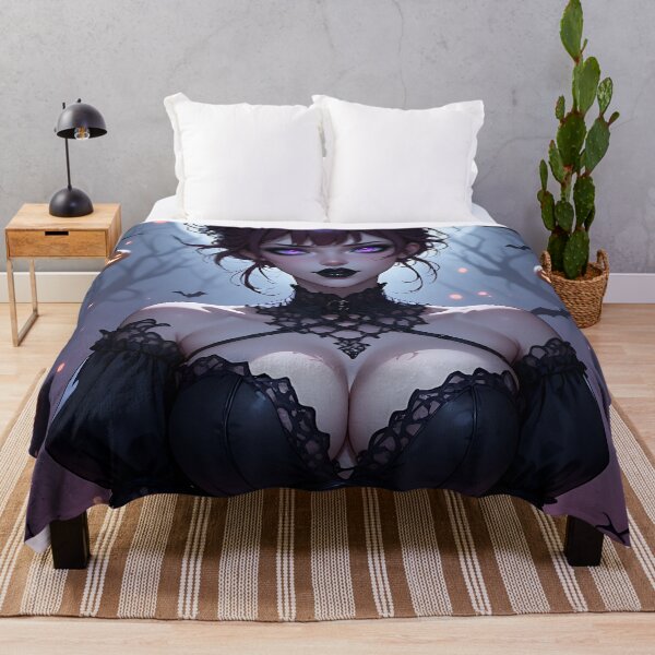 Item preview, Hot Halloween Anime Babe Goth Mommy Waifu Woman designed and sold by Your New Fixation.