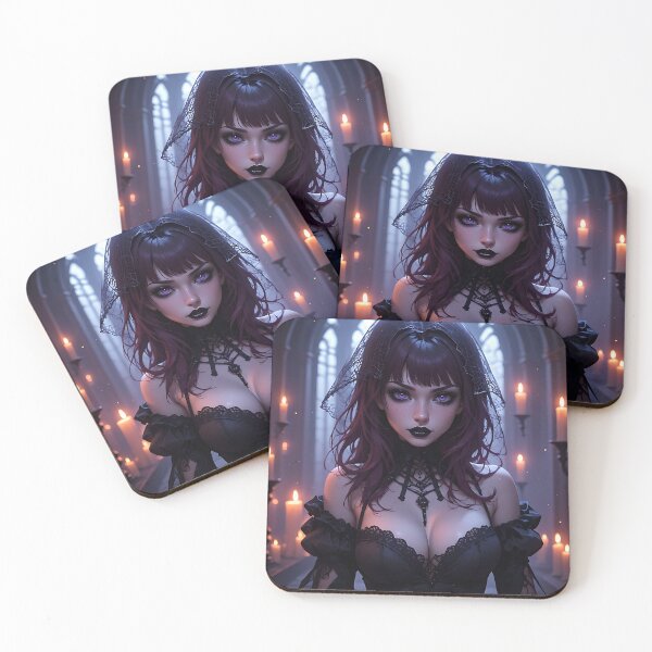 Item preview, Hot Halloween Anime Babe Goth Mommy Waifu Woman designed and sold by Your New Fixation.