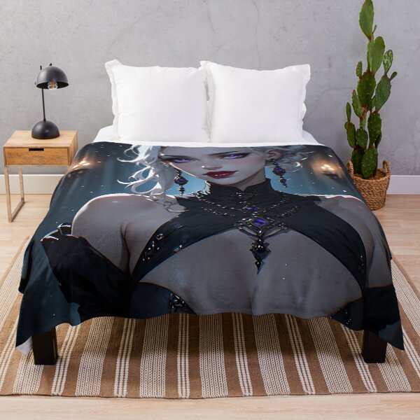 Item preview, Hot Halloween Anime Babe Goth Mommy Waifu Woman designed and sold by Your New Fixation.