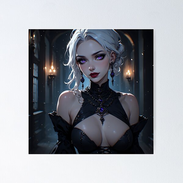 Item preview, Hot Halloween Anime Babe Goth Mommy Waifu Woman designed and sold by Your New Fixation.