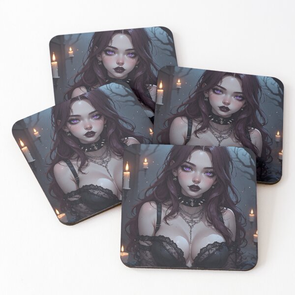 Item preview, Hot Halloween Anime Babe Goth Mommy Waifu Woman designed and sold by Your New Fixation.