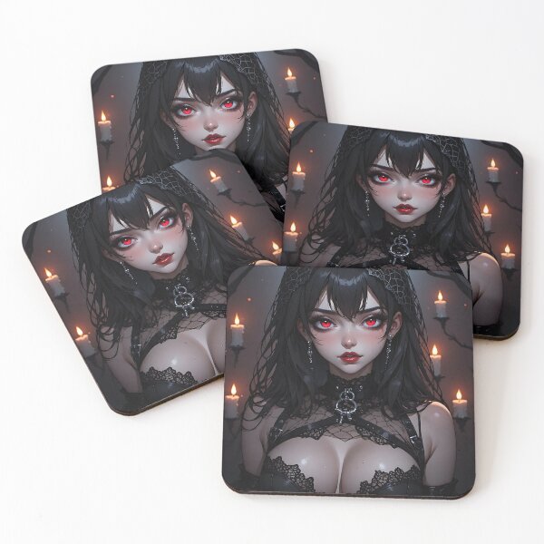 Item preview, Hot Halloween Anime Babe Goth Mommy Waifu Woman designed and sold by Your New Fixation.