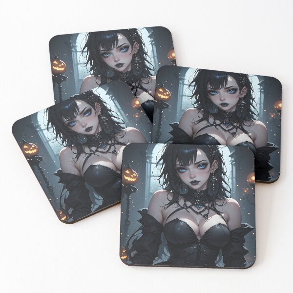 Item preview, Hot Halloween Anime Babe Goth Mommy Waifu Woman designed and sold by Your New Fixation.