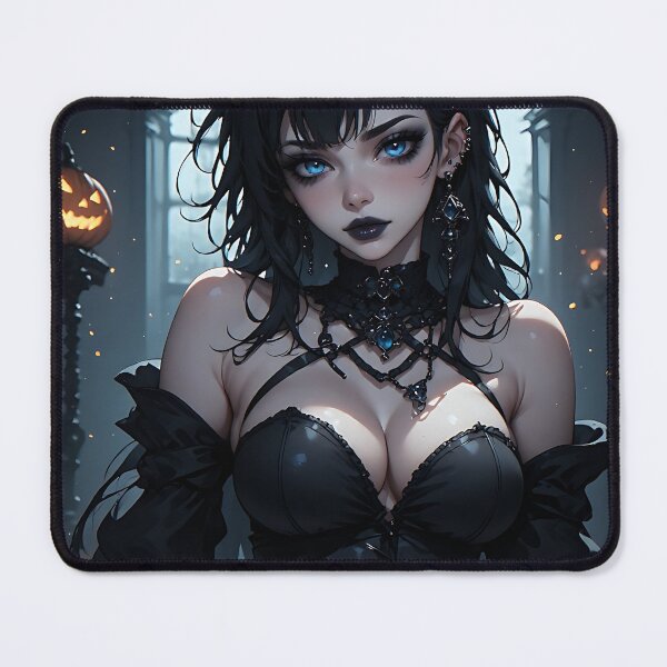 Item preview, Hot Halloween Anime Babe Goth Mommy Waifu Woman designed and sold by Your New Fixation.