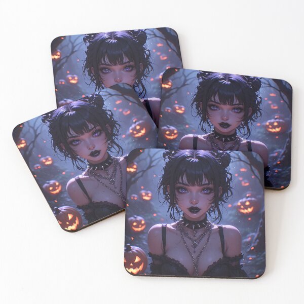 Item preview, Hot Halloween Anime Babe Goth Mommy Waifu Woman designed and sold by Your New Fixation.