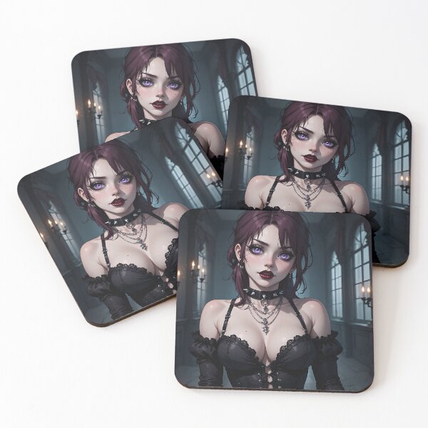 Item preview, Hot Halloween Anime Babe Goth Mommy Waifu Woman designed and sold by Your New Fixation.