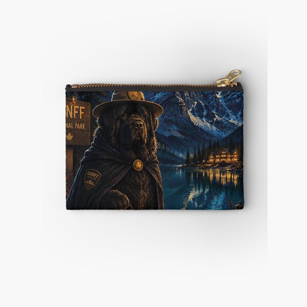 Item preview, Newfoundland disguised as a supernatural ranger in Banff at night designed and sold by Nomad-Paws.