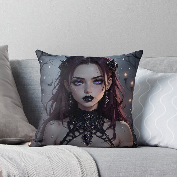 Item preview, Hot Halloween Anime Babe Goth Mommy Waifu Woman designed and sold by Your New Fixation.