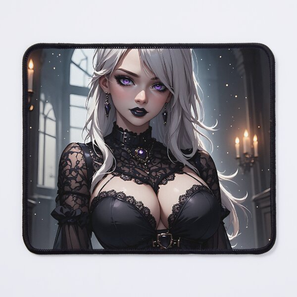 Item preview, Hot Halloween Anime Babe Goth Mommy Waifu Woman designed and sold by Your New Fixation.