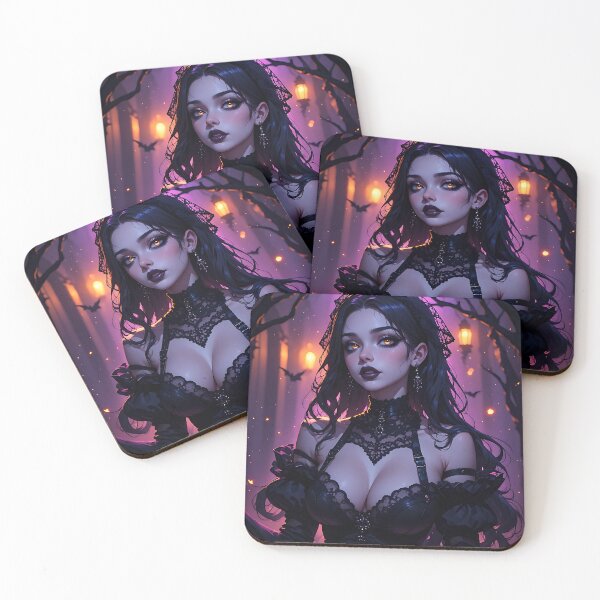 Item preview, Hot Halloween Anime Babe Goth Mommy Waifu Woman designed and sold by Your New Fixation.