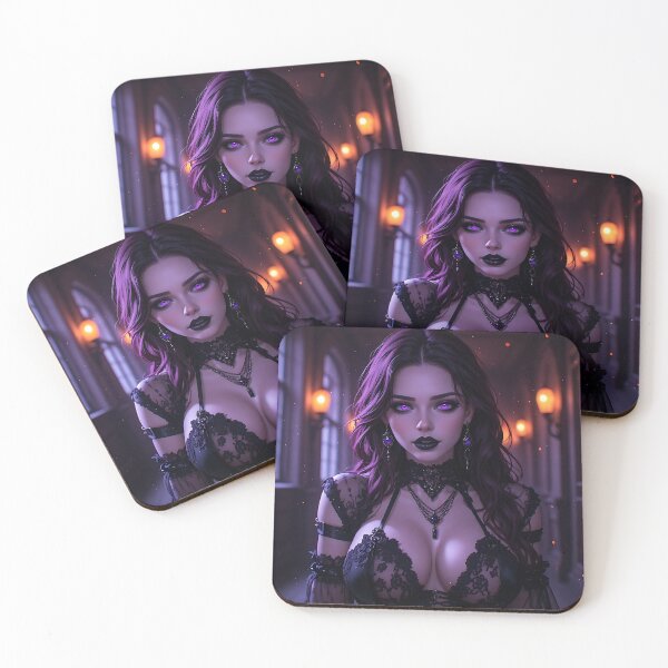 Item preview, Hot Halloween Anime Babe Goth Mommy Waifu Woman designed and sold by Your New Fixation.