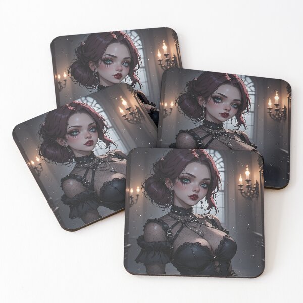 Item preview, Hot Halloween Anime Babe Goth Mommy Waifu Woman designed and sold by Your New Fixation.