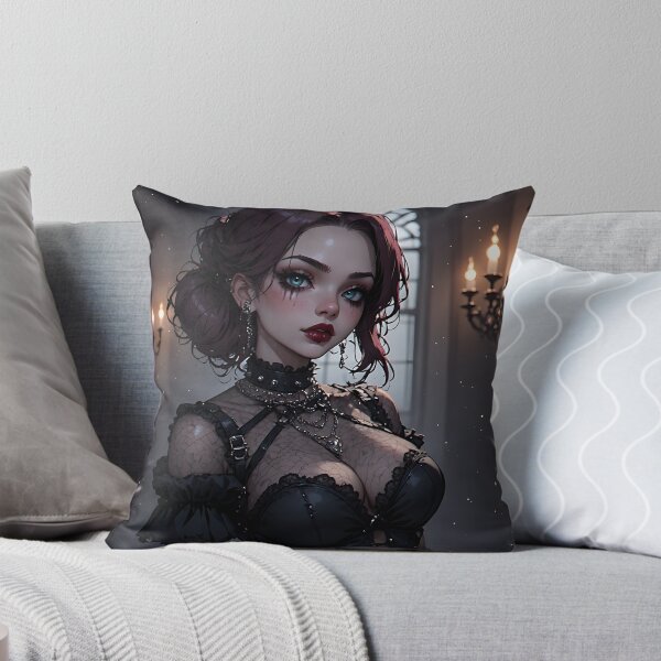 Item preview, Hot Halloween Anime Babe Goth Mommy Waifu Woman designed and sold by Your New Fixation.