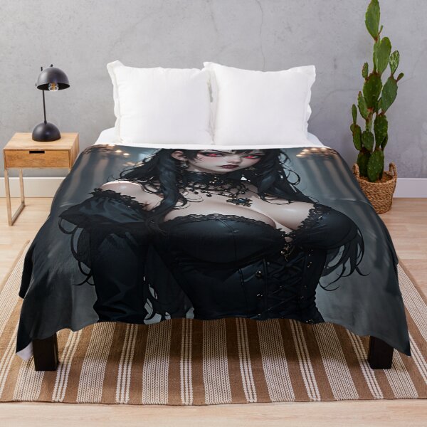 Item preview, Hot Halloween Anime Babe Goth Mommy Waifu Woman designed and sold by Your New Fixation.