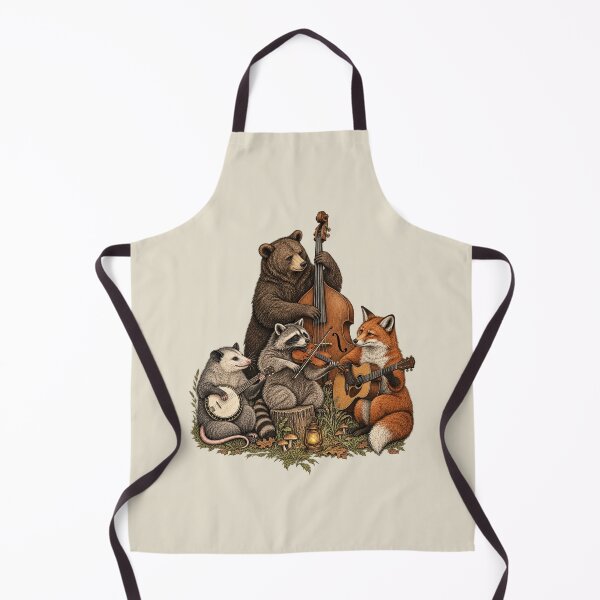 Item preview, Woodland Bluegrass Jam Session Vintage Ink Animal Art designed and sold by AmiGraph.