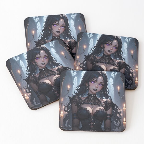 Item preview, Hot Halloween Anime Babe Goth Mommy Waifu Woman designed and sold by Your New Fixation.