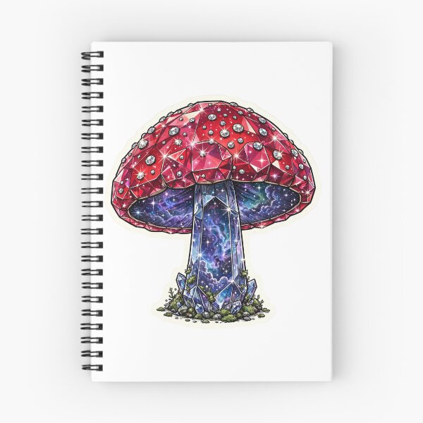 Item preview, Red Amanita Galaxy Crystal Sticker - Ruby Mushroom With Galaxy Stem designed and sold by FineLineBotanical .