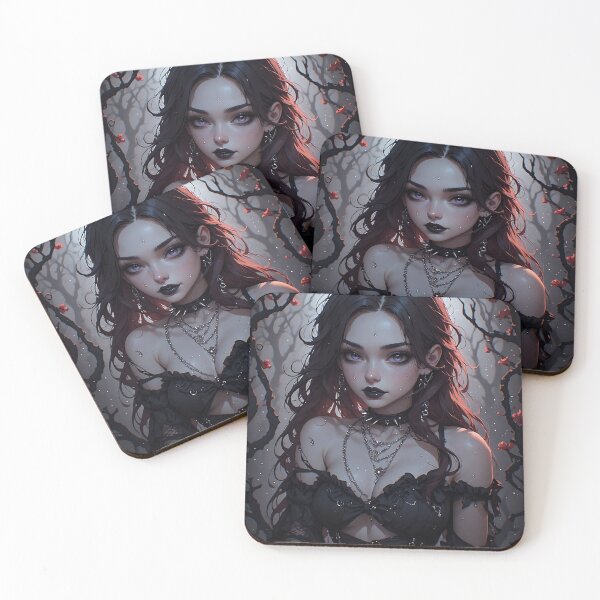 Item preview, Hot Halloween Anime Babe Goth Mommy Waifu Woman designed and sold by Your New Fixation.