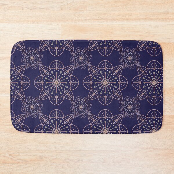 Artikelvorschau, Nahtloses Mandala-Design auf blauem Hintergrund entworfen und verkauft von Cato Designs.