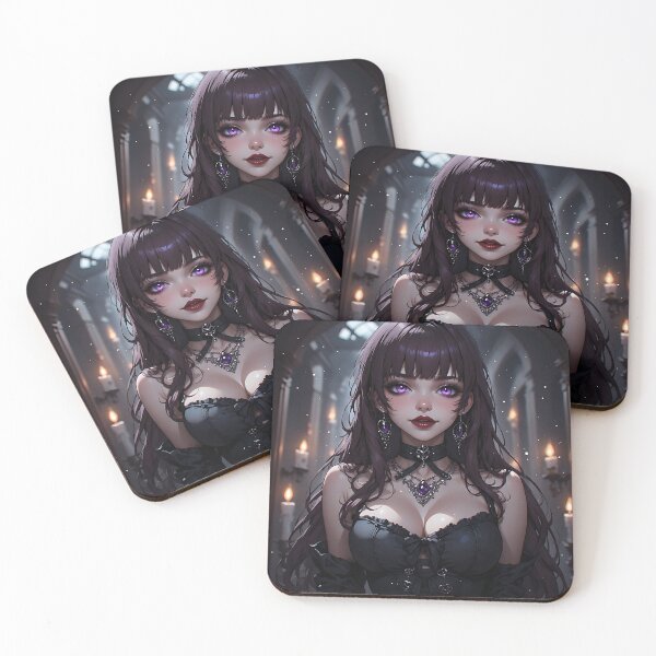 Item preview, Hot Halloween Anime Babe Goth Mommy Waifu Woman designed and sold by Your New Fixation.