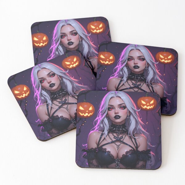 Item preview, Hot Halloween Anime Babe Goth Mommy Waifu Woman designed and sold by Your New Fixation.