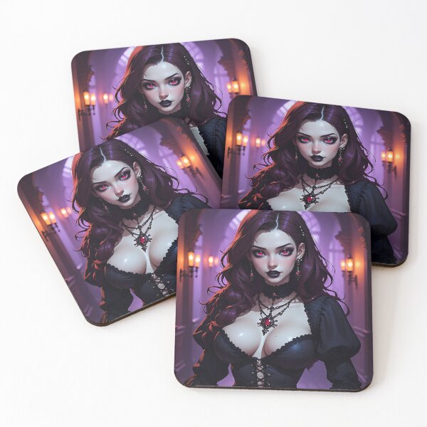 Item preview, Hot Halloween Anime Babe Goth Mommy Waifu Woman designed and sold by Your New Fixation.