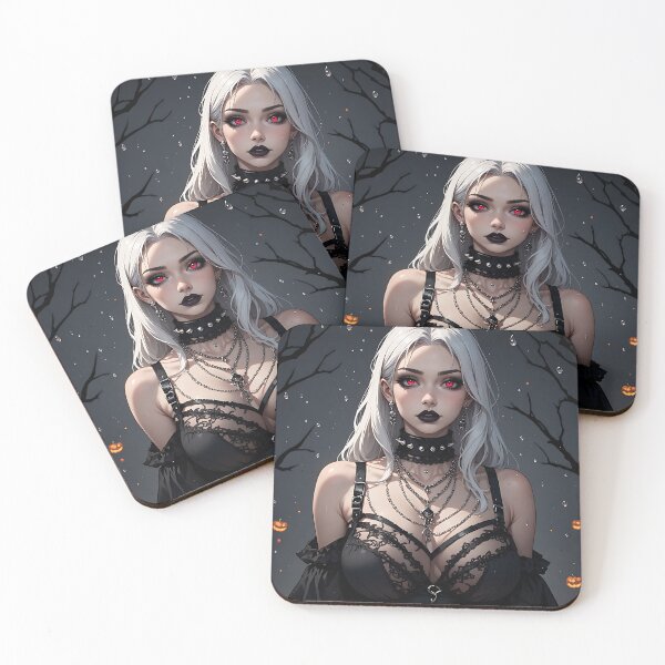 Item preview, Hot Halloween Anime Babe Goth Mommy Waifu Woman designed and sold by Your New Fixation.