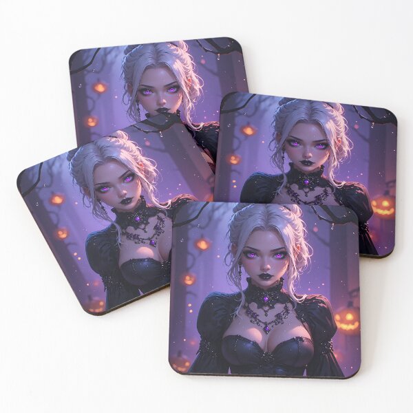 Item preview, Hot Halloween Anime Babe Goth Mommy Waifu Woman designed and sold by Your New Fixation.