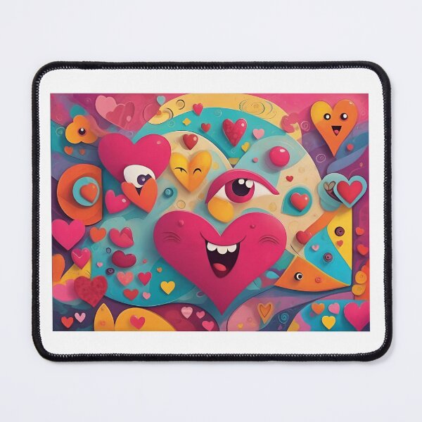 Item preview, Happy Heart Chaos – Whimsical Colorful Abstract designed and sold by tambanow.