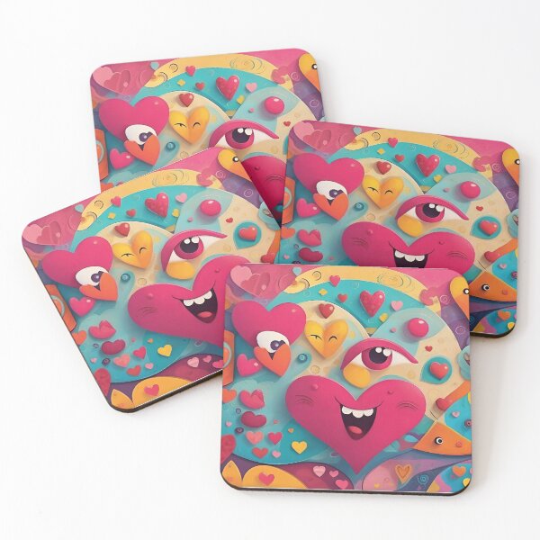 Item preview, Happy Heart Chaos – Whimsical Colorful Abstract designed and sold by tambanow.