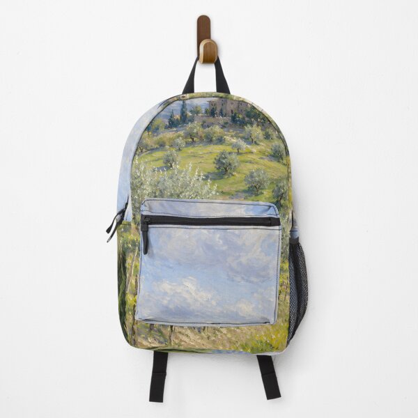 Item preview, Tuscan Countryside Vineyard with Cypress Trees Impressionist Landscape designed and sold by Amalia Gutyz.