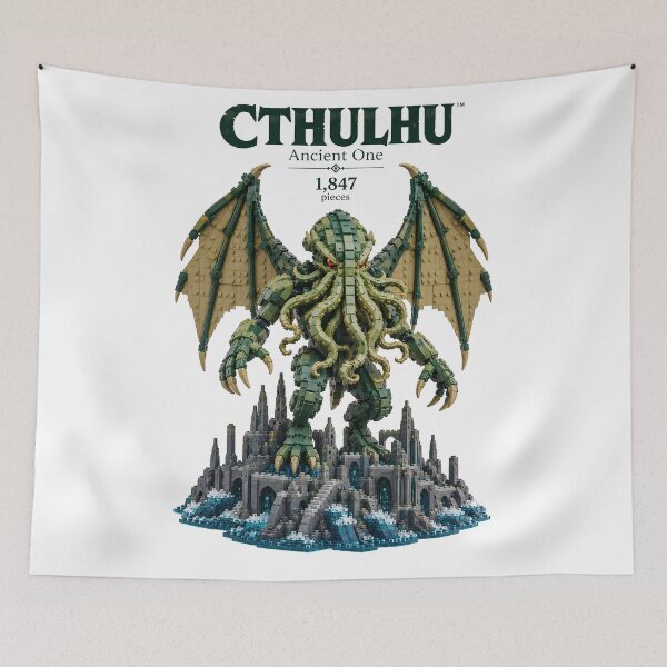 Item preview, Cthulhu Ancient One | Lovecraft Brick Art designed and sold by Extravanganzza.