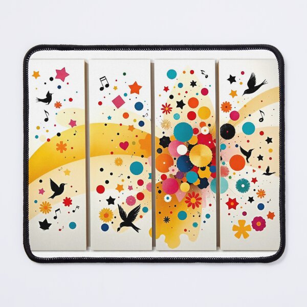 Item preview, Songs in Color – Playful Four Panel Abstract designed and sold by tambanow.