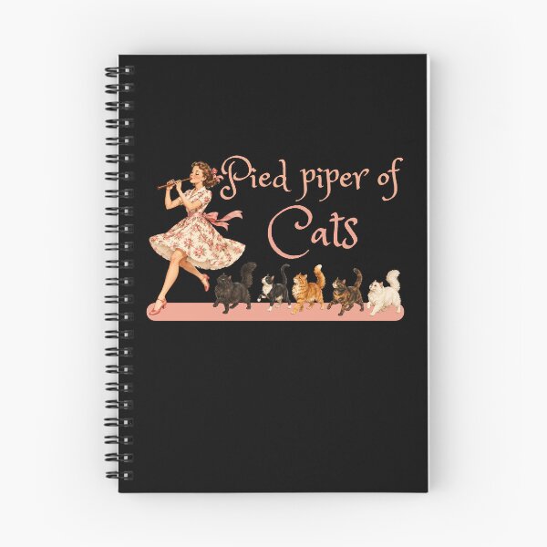 Item preview, Pied Piper of Cats – Vintage Cat Lover Parade designed and sold by BigfeetLittlepaws.