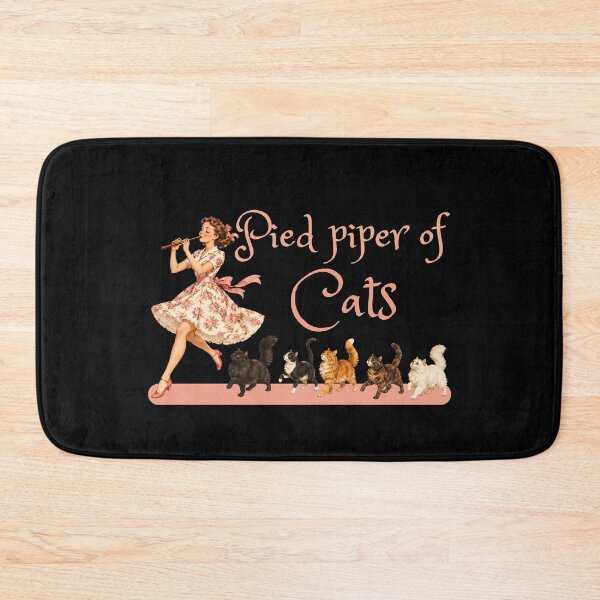 Item preview, Pied Piper of Cats – Vintage Cat Lover Parade designed and sold by BigfeetLittlepaws.