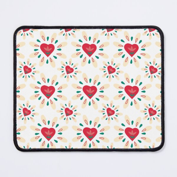 Item preview, Radiant Red Hearts & Floral Sunburst Pattern designed and sold by adlkh.
