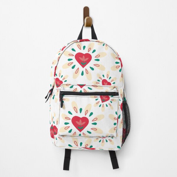 Item preview, Radiant Red Hearts & Floral Sunburst Pattern designed and sold by adlkh.