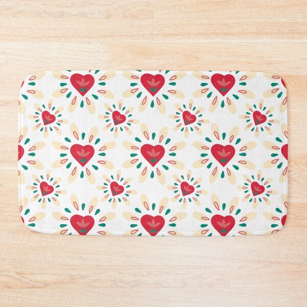 Item preview, Radiant Red Hearts & Floral Sunburst Pattern designed and sold by adlkh.