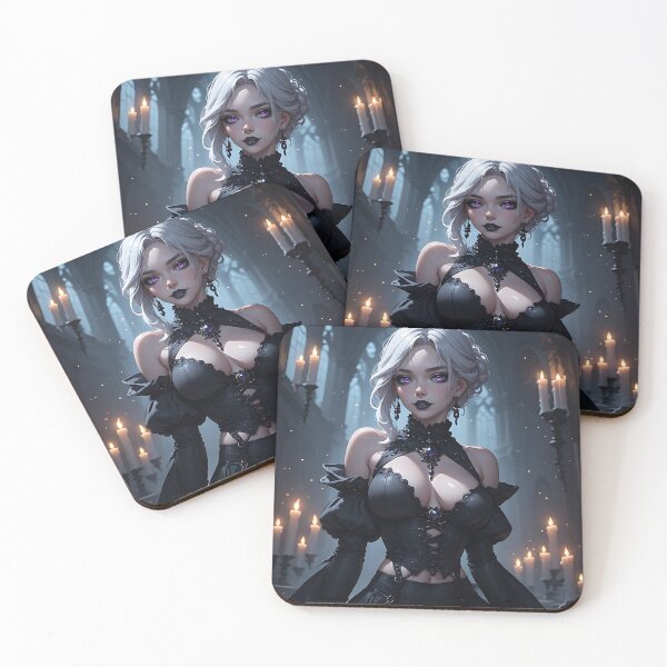 Item preview, Hot Halloween Anime Babe Goth Mommy Waifu Woman designed and sold by Your New Fixation.