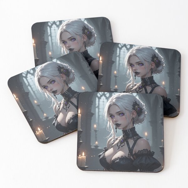 Item preview, Hot Halloween Anime Babe Goth Mommy Waifu Woman designed and sold by Your New Fixation.