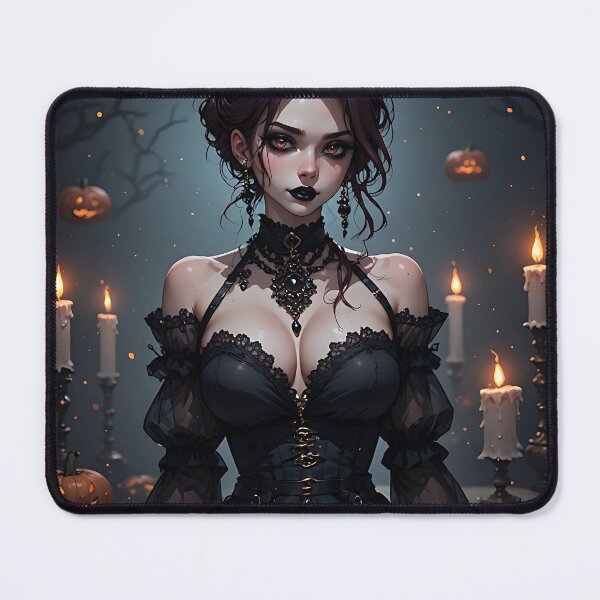 Item preview, Hot Halloween Anime Babe Goth Mommy Waifu Woman designed and sold by Your New Fixation.