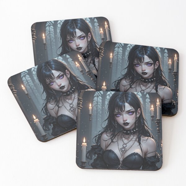 Item preview, Hot Halloween Anime Babe Goth Mommy Waifu Woman designed and sold by Your New Fixation.